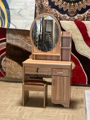 Wooden Dressing Table with Stool