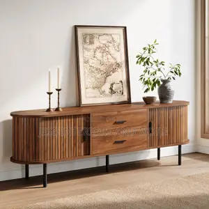 70" Modern TV Stand with Sliding Door