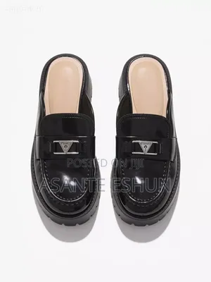 Classic Guess Half Shoes - Black Leather