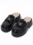 Classic Guess Half Shoes - Black Leather - 2