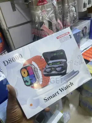 D8000 Ultra 3 Smart Watch + Wireless Earbuds Combo