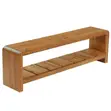 Solid Wood TV Stand for 65-Inch TVs - Brown - 1