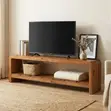 Solid Wood TV Stand for 65-Inch TVs - Brown - 2