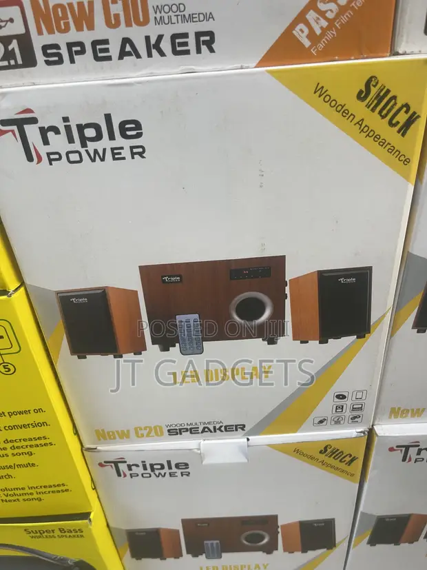 Triple Power C10 2.1 Wood Multimedia Speaker System - 1