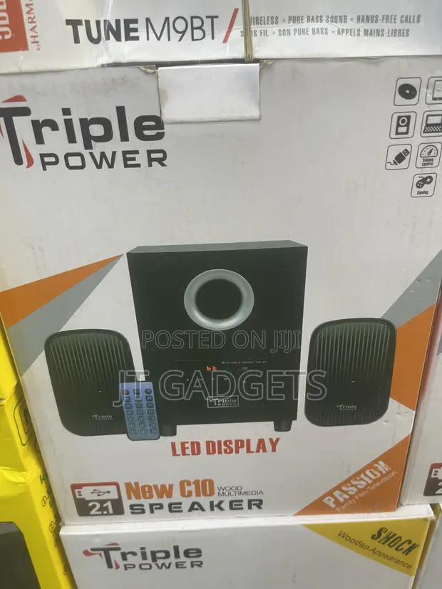 Triple Power C10 2.1 Multimedia Speaker System with Bluetooth - 1