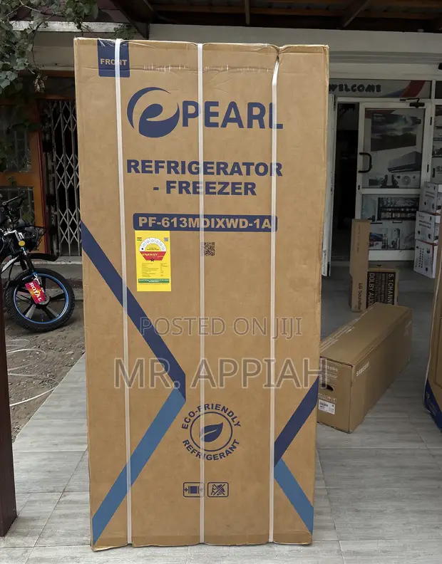 Pearl PF-613MDIXWD-1A Side-by-Side Refrigerator - Gray - 1