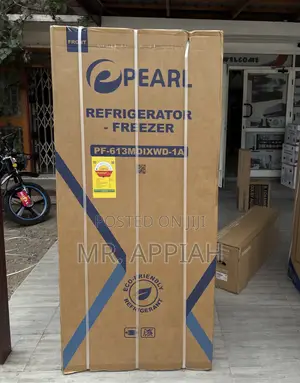 Pearl PF-613MDIXWD-1A Side-by-Side Refrigerator - Gray