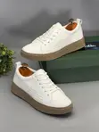 Boss White Low-Cut Perforated Sneakers - 2