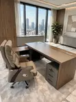 Dark Walnut Executive Desk + Chair - 3