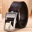 2 Pieces 120cm Men's PU Leather Belt - Black/Brown - 1