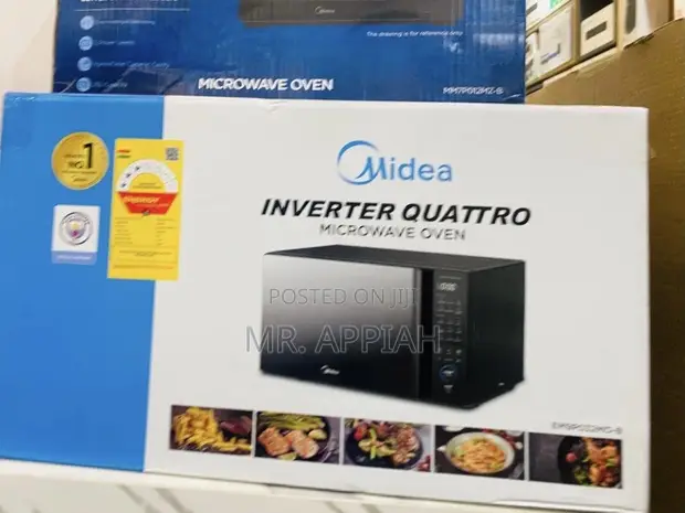 Unique Midea 30L Countertop Microwave with Grill (Black) - 1