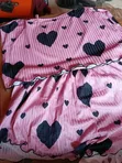 Cute Cherry Print Ribbed Pajama Set - 3
