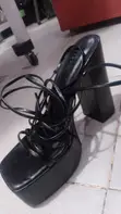 Black Platform Sandals - Size 40 - 2