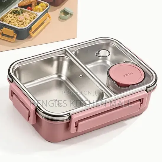 Bento Stainless Steel Lunch Box (Double Compartment) - 1