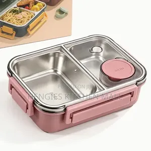 Bento Stainless Steel Lunch Box (Double Compartment)