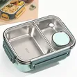 Bento Stainless Steel Lunch Box (Double Compartment) - 2