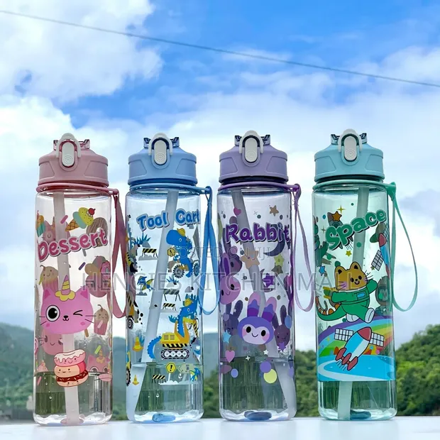 Kids Water Bottle with Straw 750ml - 1