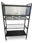 3-Tier Black Dish Rack with Heels - 2