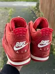 Red Air Jordan 4 Sneakers - 1