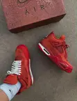 Red Air Jordan 4 Sneakers - 3