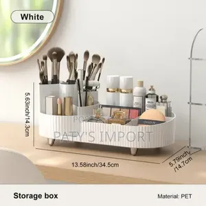360 Rotatory Makeup Organizer - Large Beige