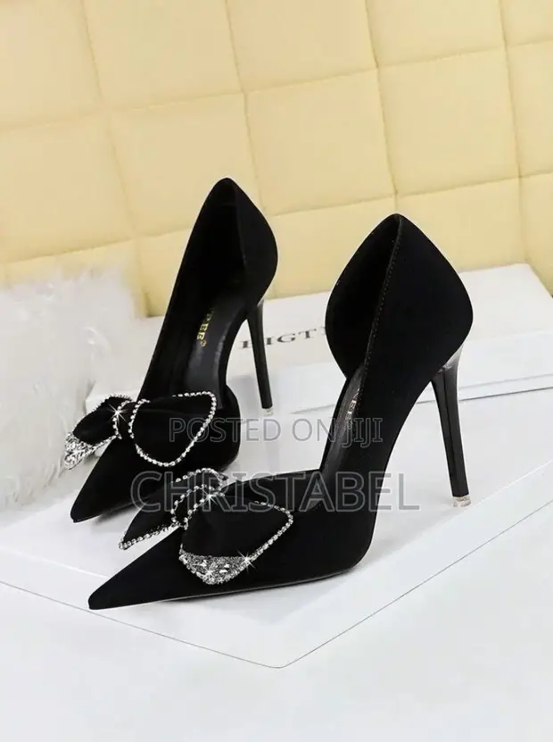 Ladies Bigtree Stiletto Heels - Black, Size 37.5 - 1