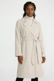 NINA PAKER Premium Wool Wrap Trench Coat - Camel Beige - 1