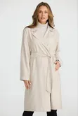 NINA PAKER Premium Wool Wrap Trench Coat - Camel Beige - 2