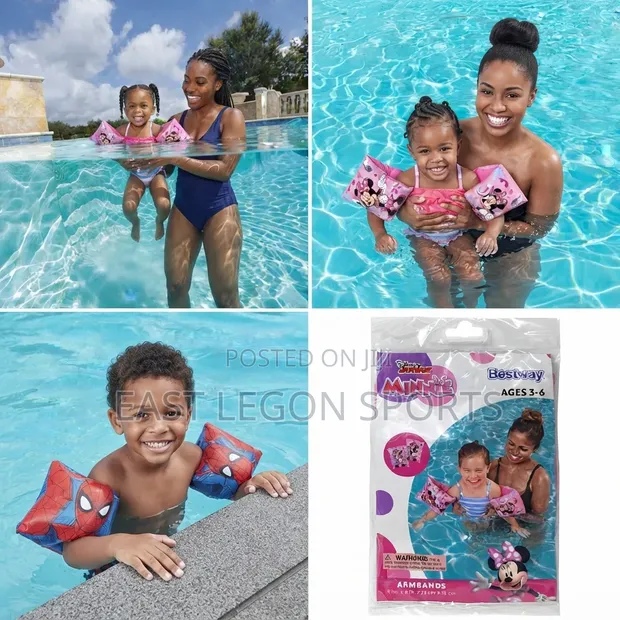 Girls Mini Mouse Swimming Armbands (Ages 3-6) - 1