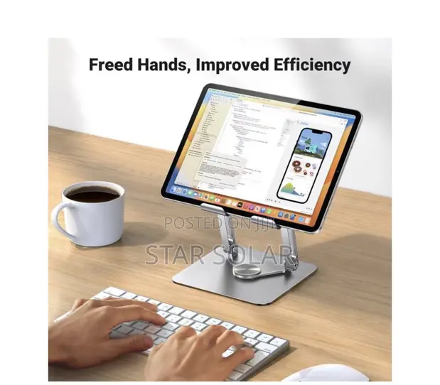 Adjustable 360 Rotating Metal Laptop Stand - 1