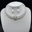 Pearl Necklace Set - White - 1