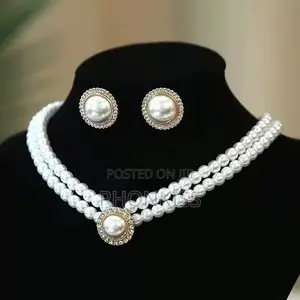 Pearl Necklace Set - White