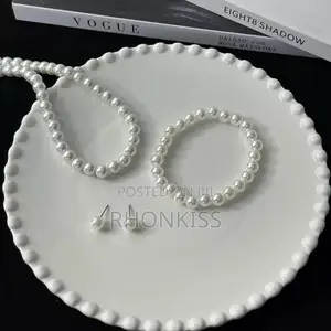Pearl Necklace Set - White