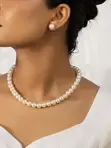 Pearl Necklace Set - White - 2