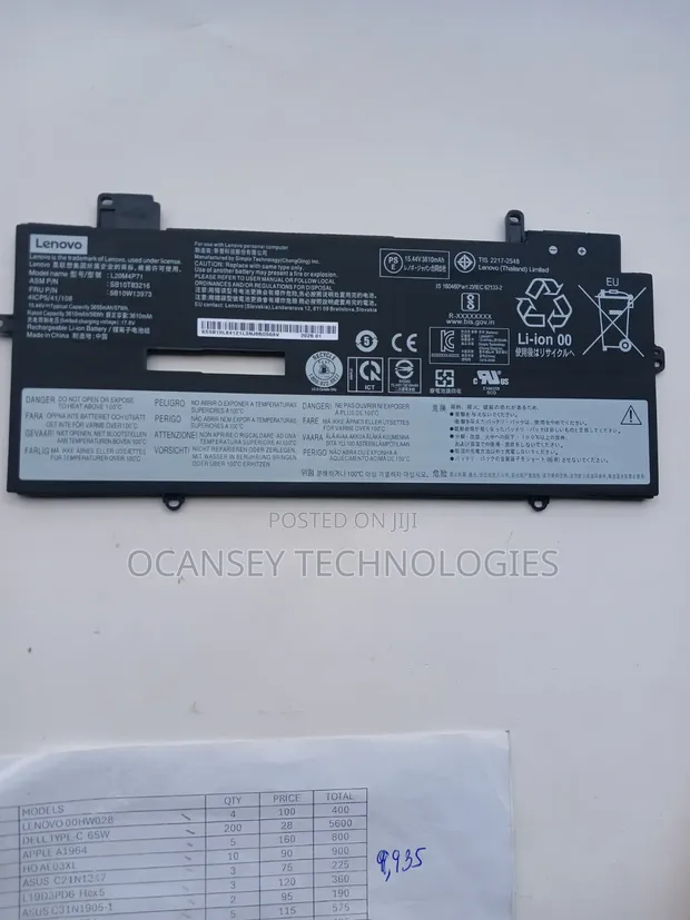 Lenovo L20M4P71 Battery for X1 Carbon 9th/10th/11th Gen - 1