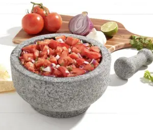 Casa Maria 8.5" Natural Stone Mortar and Pestle