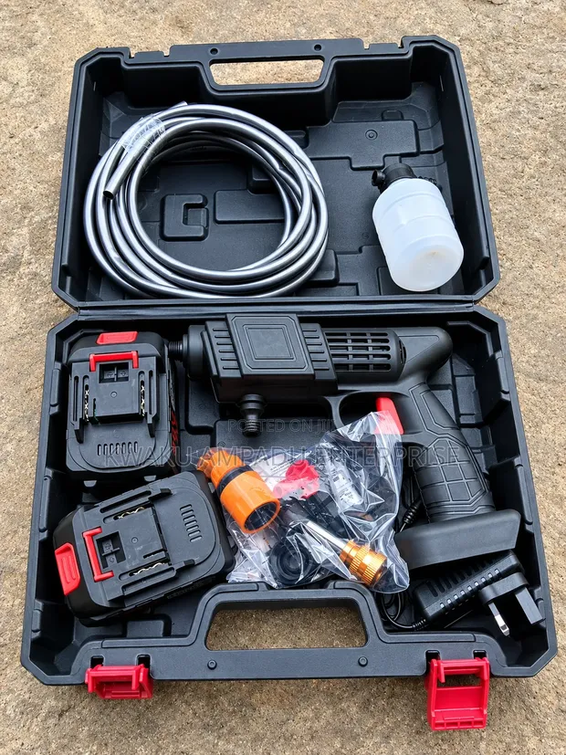 Portable Cordless High-Pressure Washer Gun Kit - 1