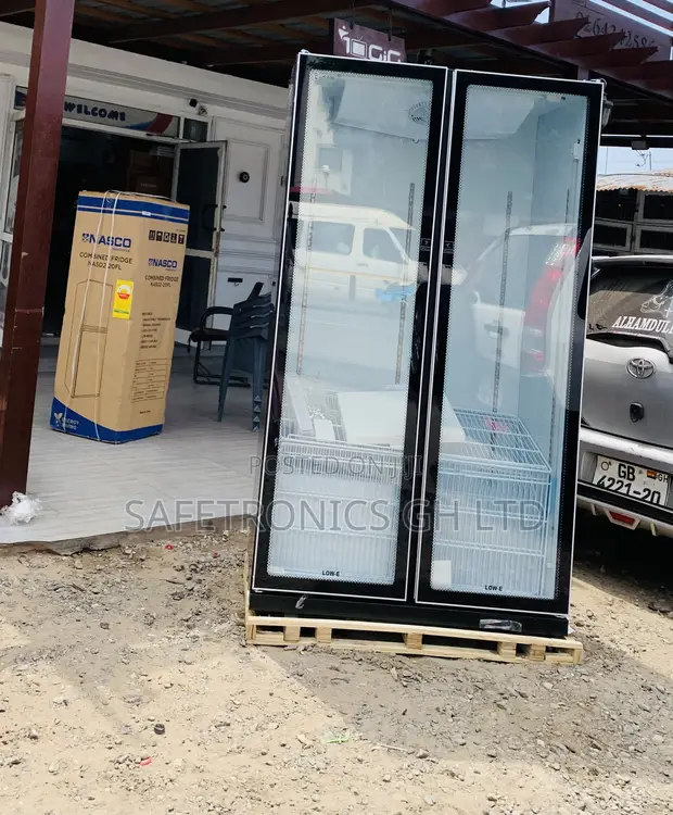 Pearl 690L Double Door Glass Display Fridge - 1