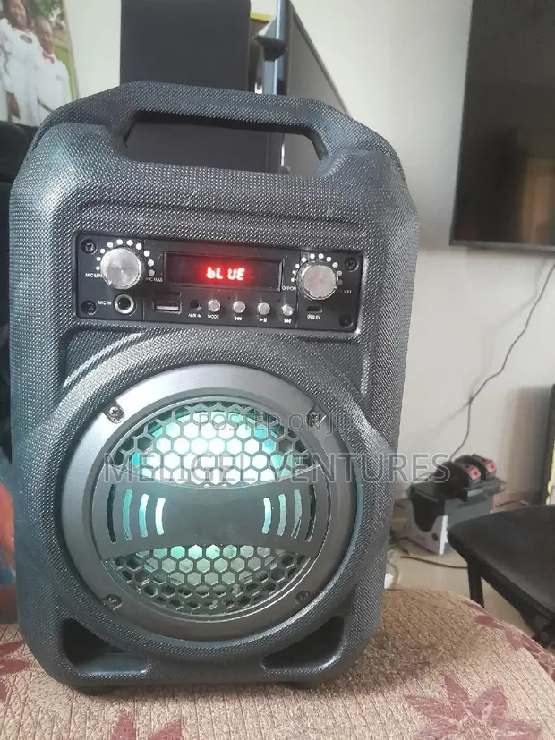 Portable Rechargeable Speaker with FM Radio & Mic Jack - 1