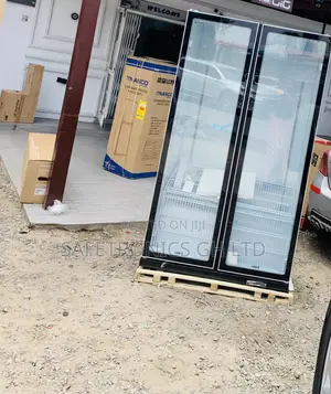Modern Fast-Chilling Black 2-Door Glass 690L Pearl Display Fridge