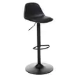 Sleek Modern Adjustable Bar Stool - Black - 1