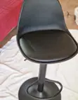Sleek Modern Adjustable Bar Stool - Black - 2