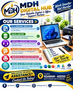 CV Writing, Data Entry, Virtual Assistant & Printing Services