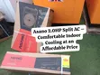 Asano 2.0HP Split System AC - Massive Cooling Power - 2