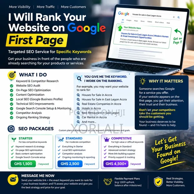 Google First Page Website Ranking SEO Service - 1