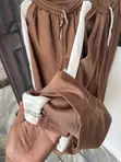 Cotton Unisex Joggers - Brown, 5XL - 2