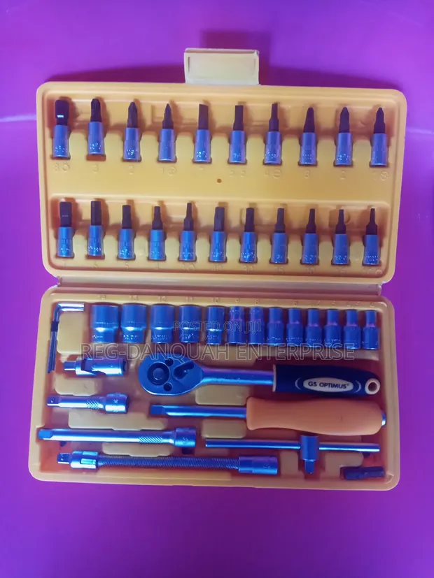 46pcs 1/4" Socket and Bit Set - Brand New - 1