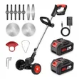 Rechargeable Lawn Mower / Weed Cutter - Full Set with 2x 48V Batteries - 2