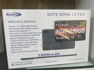Zynix Note Book 12 Pro Tablet with Keyboard & Mouse