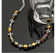 Beaded Cross Pendant Necklace - 4